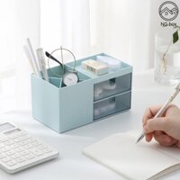 ống đựng bút trong suốt Tủ nhựa ngăn kéo mini đa năng INS