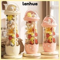 Ống đựng đồ chơi sang trọng LANHUA, Hộp đựng búp bê nhựa chống ẩm, Thùng đựng đồ chơi trẻ em trong suốt dung tích lớn dễ thương