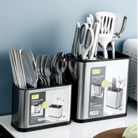 Ống đựng đũa inox cao cấp, ống đựng đũa muỗng 4 ngăn để bàn tô điểm cho không gian bếp sang trọng