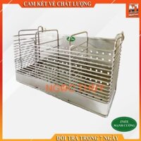 Ống đựng đũa inox - Ống đựng đũa vuông 3 ngăn inox 201 NT