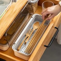 Ống đựng đũa thoát nước Hộp đựng đũa thìa bếp Dao nĩa thoát nước Ống đựng đũa Giá đựng đũa Giỏ đựng đũa MGYR