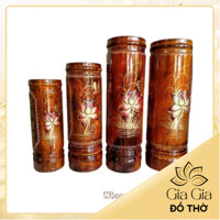 Ống đựng nhang bằng gỗ Hoa Sen nổi cao cấp