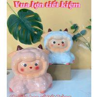 Ống đựng tiền Bát Tràng-Lợn Đất-heo sứ cừu 2 sừng cute cho bé yêu, Ống tiết kiệm Gốm Ngô Gia