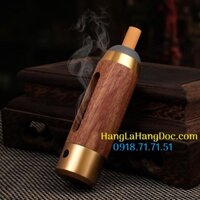 Ống gạt tàn lái xe hơi, có bật lửa điện sạc S-75 gỗ cẩm lai/ óc chó 3 cỡ điếu