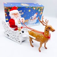 Ông Già Noel Cưỡi Xe Tuần Lộc - Đồ Chơi Ông Già Noel Phát Nhạc