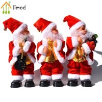Ông Già Noel Lắc Mông Vui Nhộn Có Nhạc Có Đèn Cao 30cm, ông già noel leo dây nhảy dù chui ồng khói