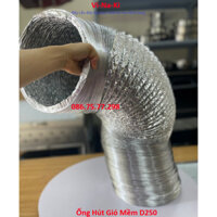 Ống gió mềm D250mm, ống dẫn gió, dẫn mùi quạt nối ống phi 250mm, ống bạc mềm hút mùi thông phòng