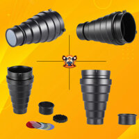 Ống Gom Sáng Snoot, Ống Tụ Sáng Cho Đèn Ngàm Bowen Đủ 5 Gel Màu Và Tổ Ong Chính Hãng
