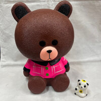 Ống heo đất tiết kiệm GẤU NÂU Bằng Thạch Cao Size KHỦNG 33cm * 23cm ( hàng đẹp)