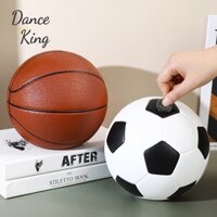 Ống Heo Tiết Kiệm Hình Quả Bóng Đá / Bóng Rổ Hoạt Hình Bằng vinyl Chống Rơi Dành Cho Trẻ Em