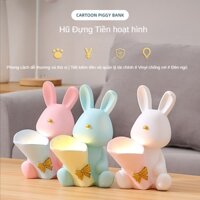 Ống Heo Tiết Kiệm Hình Thỏ Tráng Men Độc Đáo