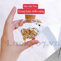 Ống HeoTiết Kiệm Trong Suốt LOẠI NHỎ Thiết Kế LÀM QUÀ TẶNG - Heo thuỷ tinh đựng nhẫn vàng hoặc đá quý trong suốt