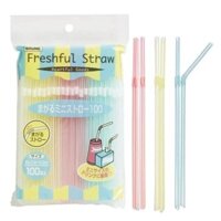 Ống hút bọc giấy Torune Freshful Torune Flexible - Hàng nội địa Nhật Bản - Set 100 chiếc 4x160mm  P-2050