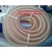 ống hút bụi pu lõi đồng D50 mm và 60mm thông gió Lõi thép lò xo siêu bền nhựa PVC trong suốt co giãn (BÁN lẻ 1 mét)