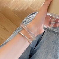 [Ống hút có sẵn]
 Vòng tay cao cấp Vòng tay ngọc bích Trang sức thời trang Vòng tay nữ