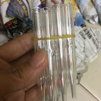 Ống hút dịch nhờn hút mụn thuỷ tinh bịt 100 ống