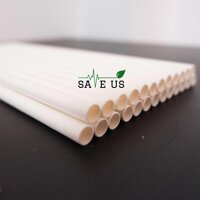 Ống hút giấy trắng - size 6x197mm hộp 100 ống