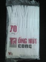 ỐNG HÚT NHỰA TRẮNG CONG GẬP (70CÁI/BỊCH)