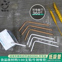 Ống hút sinh thái dùng một lần hình chữ U, thân thiện với môi trường, dùng cho đồ uống sữa, nước trái cây, đồ uống, ống hút sinh học, miệng phẳng, số lượng lớn, nhà sản xuất ống hút sữa chua