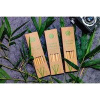 ỐNG HÚT TRE THIÊN NHIÊN HỘP 100 CHIẾC (Tặng kèm 3 cọ xơ dừa)