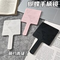 Ống kính cầm tay gương trang điểm gương nhỏ cầm tay cho phụ nữ gương dễ thương gương tay cầm hình bướm gương lược cao cấp HD
