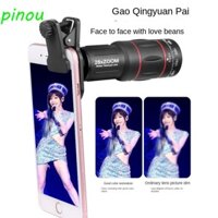 Ống kính điện thoại di động Zoom một mắt LONGQIYING, Chân máy một mắt Ống kính điện thoại di động quang HD, Ống kính điện thoại bên ngoài Ống kính tele phổ thông 18x25 Ống kính điện thoại di động Cắm trại
