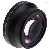 Ống kính góc rộng kỹ thuật số độ phân giải cao 0,43 × SuPer có quang học Macro Nhật Bản cho Canon Rebel T5i T4i T3i 18-135mm 17-85mm và 18-105 70-300VR