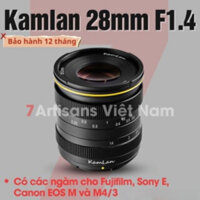 Ống kính Kamlan 28mm F1.4 dùng được cho các ngàm Sony E, M4/3, Fujifilm, Canon EOS M
