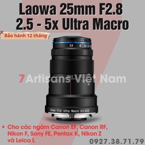 Ống kính Laowa 25mm f/2.8 2.5-5X Ultra Macro
