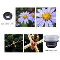 Ống kính Macro 2in1 chuyên nghiệp 12X + 24X (APL-24X) cho điện thoại