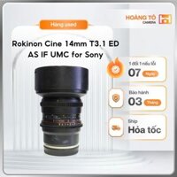 Ống kính Rokinon Cine DS DS14M-NEX 14mm T3.1 ED AS IF UMC for Sony cũ