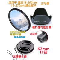 Ống kính Tamron 18-200 18-270mm tương thích với phụ kiện máy ảnh Canon Nikon, nắp ống kính 62mm + bộ lọc UV