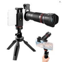 Ống kính tele Ống kính Zoom 40X có chân máy Điện thoại Telephoto Ống kính viễn vọng Điện thoại Ống kính máy ảnh để đi bộ đường dài Cắm trại Quan sát động vật hoang dã Trò chơi thể thao mặt trăng Xem buổi hòa nhạc Came-226