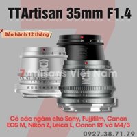 Ống kính TTArtisan 35mm F1.4 cho Fujifilm, Sony, Canon EOS M, Nikon Z, Leica L và M4/3 phù hợp chụp chân dung và đa dụng