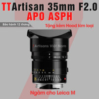 Ống kính TTArtisan 35mm F2.0 APO ASPH dành cho ngàm Leica M - TTArtisan 35mm F2 tặng kèm Hood kim loại