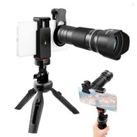 Ống kính Zoom 40X có chân máy Điện thoại Telephoto Ống kính điện thoại Kính thiên văn Điện thoại Ống kính máy ảnh để đi bộ đường dài Cắm trại Quan sát động vật hoang dã Mặt trăng Trò chơi thể thao Xem buổi hòa nhạc