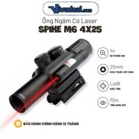 Ống Ngắm Có Laser Spike M6 4x25 - Hàng Chính Hãng