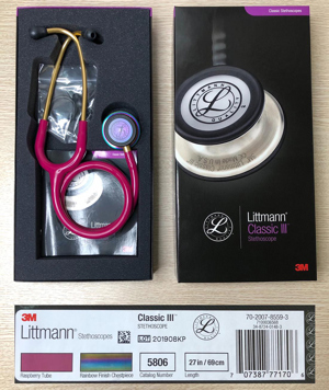 Ống nghe Littmann Classic III Raspberry Rainbow 5806