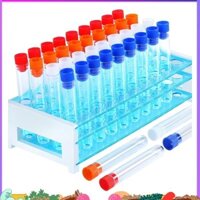 Ống nghiệm, 40 ống nghiệm có giá đỡ, Ống nghiệm nhựa có mũ, Ống khoa học và Giá đỡ ống nghiệm 16x100mm (12ml)