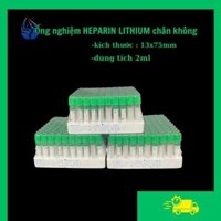 Ống nghiệm HEPARIN LITHIUM chân không nắp cao su xanh lá cây 2ml (Combo 100 ống) AN PHÚ