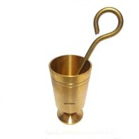 ỐNG NGOÁY TRẦU ĐỒNG,CỐI GIÃ TRẦU BẰNG ĐỒNG CAO 6CM