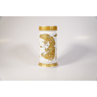 Ống Nhang Trắng In Rồng 7 - 8 - 9 - 10, Ống Đựng Nhang Thờ Cúng Sứ Loại 1 Cao Cấp Mta-Mart2