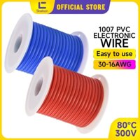 Ống nhỏ 1007 Dây điện tử PVC 30-16AWG Dây đồng đóng hộp Dây nhiều dây lõi đơn Dây OK Dây hàng không Dây bay Bảng mạch Đèn LED Dây kết nối