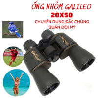 Ống nhòm 2 mắt Galileo 20×50 cao cấp đặc chủng quân đội Mỹ, tầm nhìn siêu zoom chuyên dùng du lịch, dã ngoại, đi rừng, săn ong.
