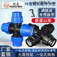 Ống Nước Đầu Nối Nhanh pe Phụ Kiện Ống Nhanh Flex Khớp Nhựa Phụ Kiện 4 Điểm 6 Điểm 3cm Một Ba Chiều 20 25 32 Bốn Chiều