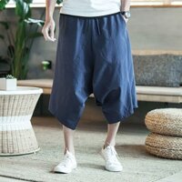 Ống Rộng Bloomers Nam Plus Kích Thước Béo Rời Quần Short Voi Thái Crop Quần Đáy Lớn Quần Đi Biển Hợp Thời Trang 542