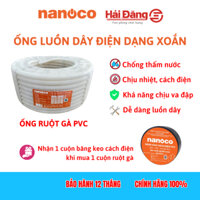 Ống ruột gà luồn dây điện phi 20 dài 50m Nanoco - Nhựa PVC độ bền cao, chống cháy an toàn