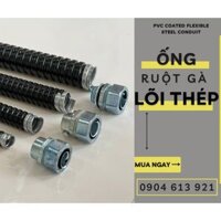 Ống ruột gà / ống kẽm đàn hồi thép bọc nhựa luồn dây điện (cuộn 50m)