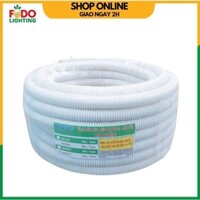 Ống ruột gà trắng MPE phi 16,20,25,32 cuộn 40m,50m luồn dây điện an toàn