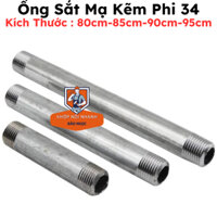 Ống Sắt Tròn Mạ Kẽm Phi 34 Kích Thước 80cm,85cm,90cm,95cm Khớp Nối Nhanh Bảo Ngọc